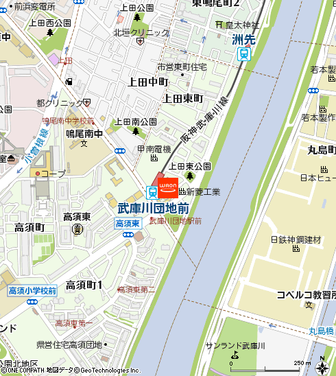 マックスバリュ西宮上田店付近の地図